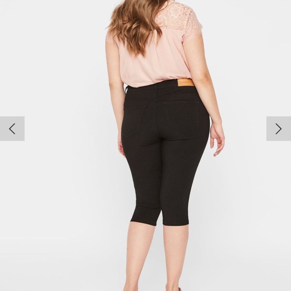 Junarose Black Stretch Capri Spring Jeans
